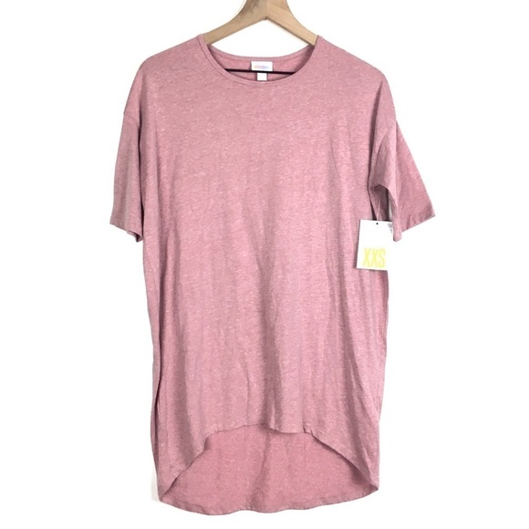 LULAROE Irma Tunic Top Oversized Hi Lo Solid Heathered Lagenlook Size XXS NWT - Picture 1 of 10